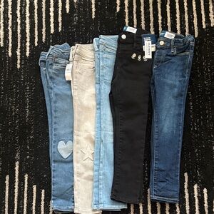 Old Navy Girls' Black & Dark Blue Skinny Jeans Duo